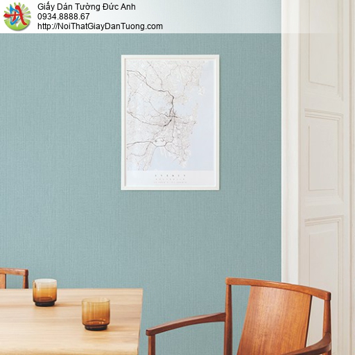 Fiore 57196-8, giấy dán tường gân nhỏ đơn giản một màu xanh hiện đại