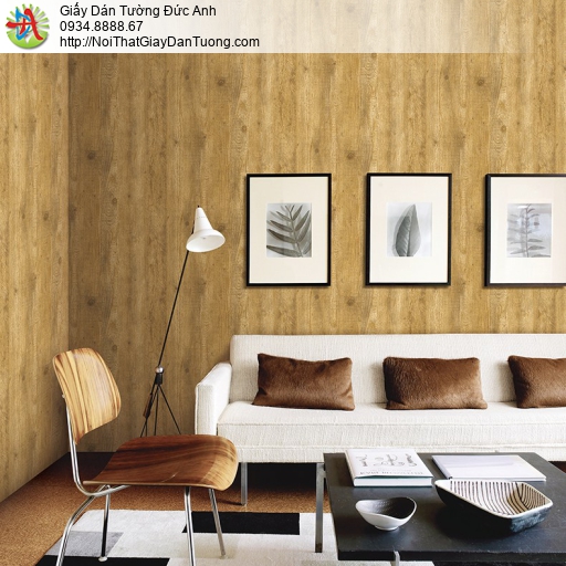 Fiore 85083-2, giấy dán tường giả gỗ tự nhiên màu vàng
